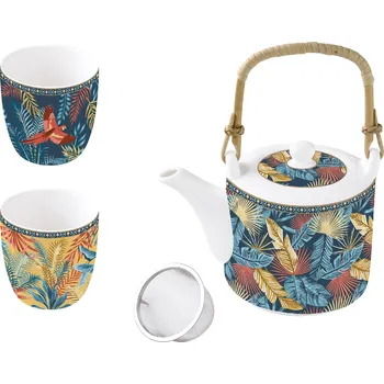 Easy Life, Itálie Easy Life - Čajová sada Equatorial Konvička 600 ml a dva pohárky 160 ml