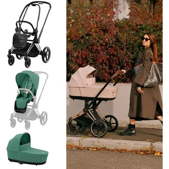 Kočárek CYBEX Platinum Priam Kompletní kočárek Chrome/Leaf Green