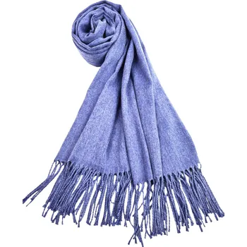 Šála Classic Scarf Kašmírová modrá melírovaná pánská šála jednobarevná - kašmír, dámská štola, přehoz přes ramena