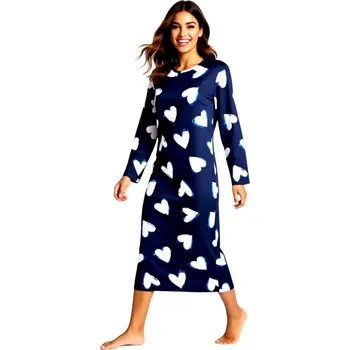 Dámská noční košile Dámská Noční Košile FOLTÝN DKHL 350 Velikost: 3XL, Materiál: Dlouhý rukáv