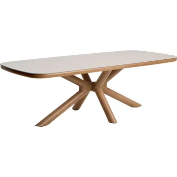 Zahradní stůl Kave Home Béžový keramický zahradní stůl Mirtia 240 x 110 cm