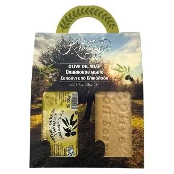 Mýdlo Dárková sada Olivové mýdlo přírodní bílé 100gr 2ks