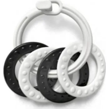 Hračka pro nejmenší Kroužky černobílé se 4 tvary