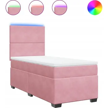 Postel Čalouněná jednolůžková postel VidaXL 100x200 cm, odstíny růžové