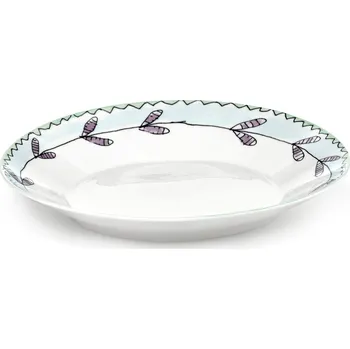 Talíř Serax, Hluboké talíře Midnight Flowers Blossom Milk, 26 cm, 2 ks - Formadore