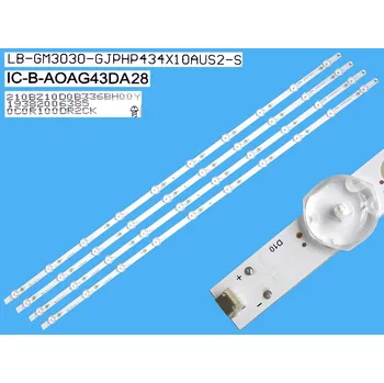 LED páska LED podsvit 840mm, sada Philips celkem 4 pásky / D-LED Backlight 840mm - 10 D-LED IC-B-AOAG43DA28 / LB-GM3030-GJPHP434X10AUS2-S / 705TLB43B33LBH04X
