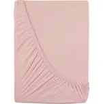 Kvalitex Luxusní bavlněné JERSEY prostěradlo s lycrou 220x200 cm - světle růžová