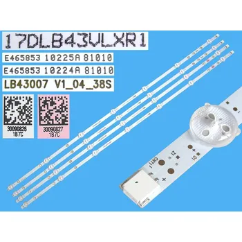 LED páska LED podsvit sada Vestel 17DLB43VLXR1 celkem 4 pásky 805mm / D-LED BAR.43DL VNB 23349477 / 30090826 + 30090827