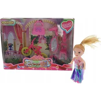 Panenka Mini panenka 9 Cm s kolem a toaletním stolkem