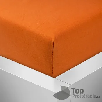 Prostěradlo Jersey prostěradlo 160x200 Premium - Cihlová