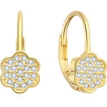 Náušnice Olivie Dětské stříbrné náušnice KYTIČKA 10015 Ag 925; ≤1,7 g.