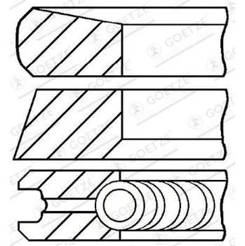 Motor automobilu Sada pístních kroužků GOETZE ENGINE 08-422007-00