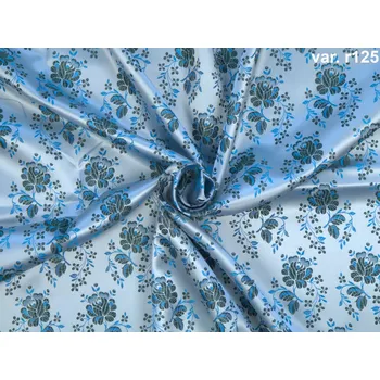 HEDVA ČESKÝ BROKÁT Ondrin 160 krojový brokát KVĚT POMNĚNKY ecru | R125