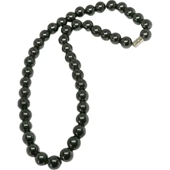 Náhrdelník Hematitový náhrdelník zmagnetizovaný – elegantní a energeticky silný šperk z přírodního kamene (kuličky 10 mm )