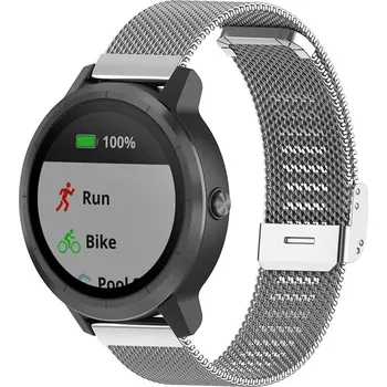 Řemínek na hodinky Enem Milánský tah - rychloupínací řemínek 18mm - Stříbrný IR-AWGW-0360