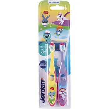 Zubní kartáček Jordan dětský zubní kartáček 3-5 let (2ks) - holka
