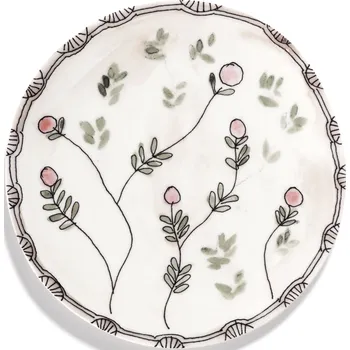 Talíř Serax, Snídaňové talíře Midnight Flowers Mirtillo Nude, 20 cm, 2 ks - Formadore