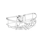 WENKO Floresta sprchová polička, kulatá, chromovaná nerezová sprchová polička, není potřeba vrtání