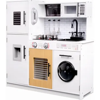 Obraz Dřevěná kuchyňka pro děti Promis s příslušenstvím bílá 81x83x25 cm