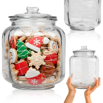 Dóza na potraviny Sklenice skleněná pro skladování 7 L KUCHYŇSKÁ NÁDOBA na potraviny SKLENĚNÁ