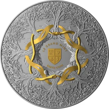 Stříbrná mince 2 Oz Země 2024 Zlacená