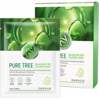 Pleťová maska Enough Maska z čajovníku, mastná pleť, akné, 10 kusů