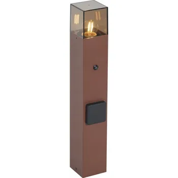 Bezpečnostní kamera Kvadratický osvětlovací sloupek QAZQA E27 50 cm