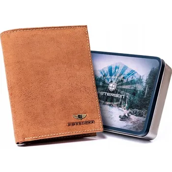 Peněženka Peterson peněženka z přírodní nubukové kůže hnědá - muž