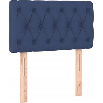 Čelo postele, modré, 80x7x78/88 cm, látka