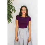 Bamboo tričko Amabile s kr. rukávem švestkově fialové Velikost: S