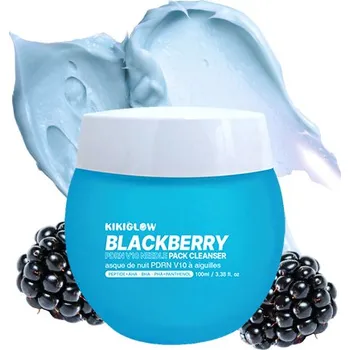 Multifunkční čisticí pěna s mikrojehličkama - KikiGlow Blackberry PDRN V10 Neddle Shot Pack cleanser