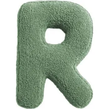 Dekorace do dětského pokoje MEALINI Plyšové písmeno Zelené R