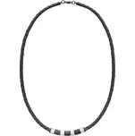 Manoki Pánský náhrdelník Harry přírodní kůže a chirurgická ocel