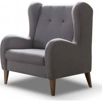 Křeslo Křeslo LAHTI skladem v světle hnědé látce, 76 x 105 x 85 cm