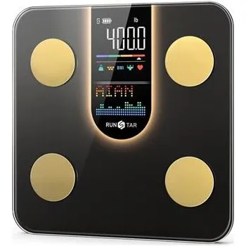 Osobní váha RunStar 4E SmartView Lite Body Scale, Diagnostická osobní chytrá váha, černá - FG2016LB-B