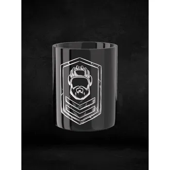 Sběratelský sportovní předmět Černý hrnek ARMY RANK (merch Tankista) - černá