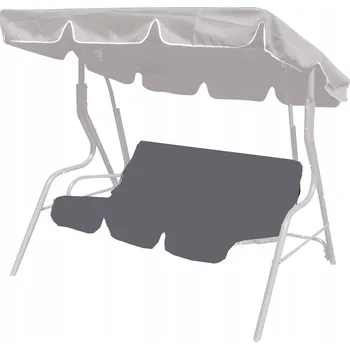 Podsedák Materiálový sedák na houpačku 2 polštáře Antracit 129x43 cm