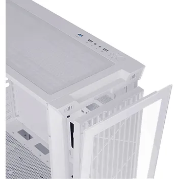 PC skříň EVOLVEO Ptero Q2W+, skříň ATX, 4x ARGB ventilátor, 2x přední panel - sklo /mřížka, bílá