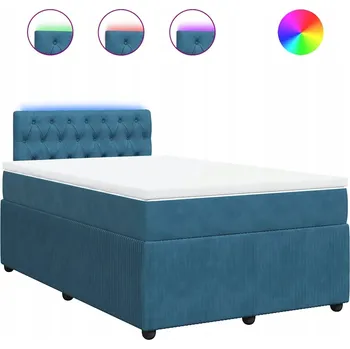 Postel Čalouněná jednolůžková postel VidaXL 120x190 modré odstíny