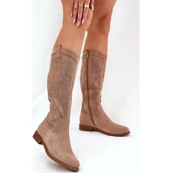 Dámské kozačky S. Barski HY51-860 hnědé, 38