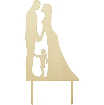 Svatební dekorace Svatební zápich novomanželů s dcerou