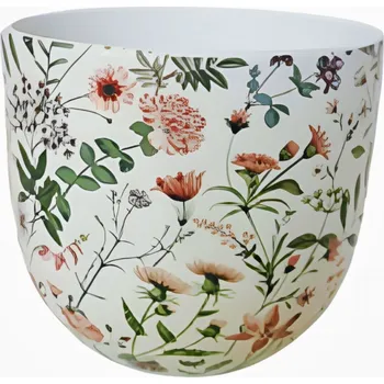 Květináč Keramický květináč s motivem lučního kvítí I 14 cm