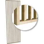 Lamelová dělící příčka na míru DUB SONOMA - lamely s úhlem 55s - Šířka 146,5 cm (zabaleno do 3 balíků)