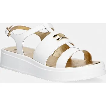 Dívčí sandály Dětské kožené sandály Elisabetta Franchi F4A2.E0592 bílá 00X, EUR 35