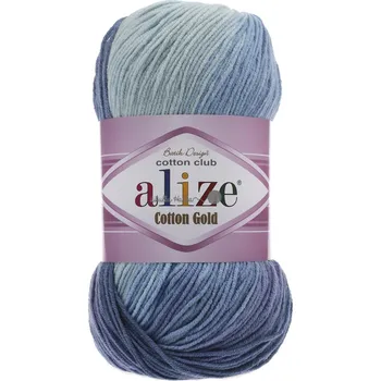 Alize Cotton gold batik 3299 modrý melír