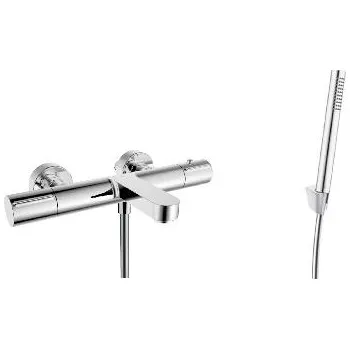 kielle Oudee - Termostatická vanová baterie s příslušenstvím EcoSpare, chrom 10302SNT90