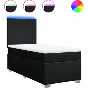 Postel Čalouněná jednolůžková postel VidaXL 80x200 cm černá