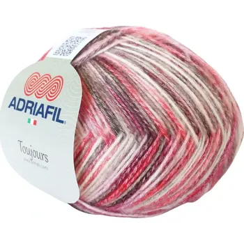 Příze Adriafil Toujours 37 (Přírodní příze Toujours mix fucsia-geranio)
