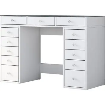 Toaletní stolek Toaletní stolek 120 x 79,8 x 44,5 cm, bílý - B SKYE DECOR