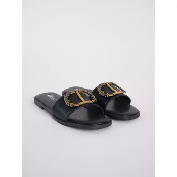 Dámské pantofle PASS dámské pantofle černé s ozdobnou sponou